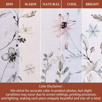 Maison d' Hermine Table Cloth Rectangle Table 100% Cotton 60 x 120 Inches Fall Tablecloth Reusable Everyday Use for Thanksgiving Christmas Decorations Dining Farmhouse Party (Ice Florals)