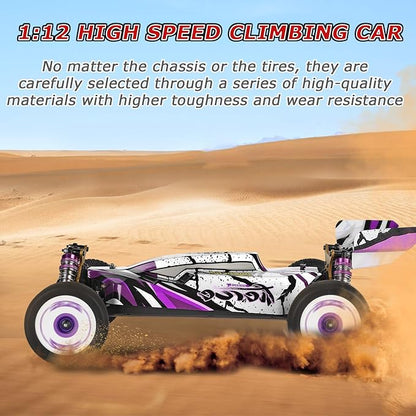 GoolRC WLtoys 124019 RC Car 1/12 Scale 2.4GHz 4WD 60km/h High Speed Racing Buggy Drift Car RTR Aluminum Alloy Chassis Zinc Alloy Gear 1 Battery