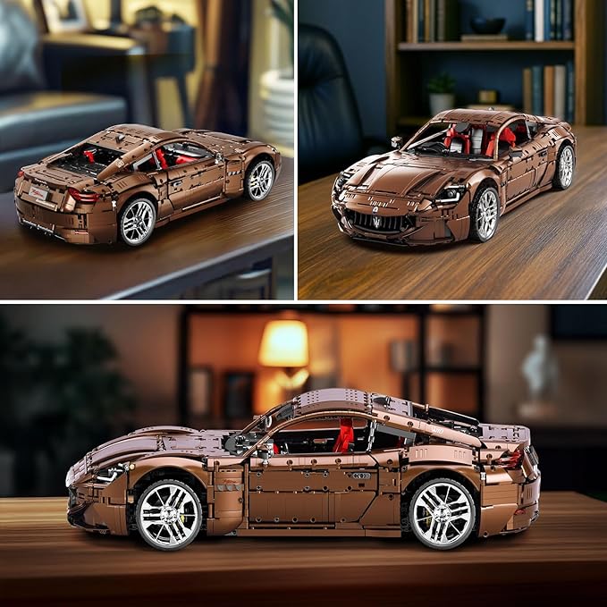 Reobrix Sports Car Building Blocks Set for Adults Remote Control 1:8 Racing Car Vehicle Toy Model Building Kit for Adult 11009 Creative Gifts for Boys Girls Adults 14+ (5480PCS)