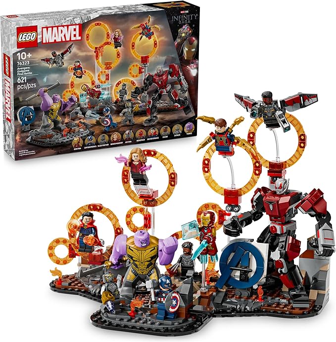 LEGO Marvel Avengers: Endgame Final Battle - Super Hero Building Set for Kids Ages 10+ - 10 Figures Including Iron Man Black Panther and Iron Spider - Birthday Gift for Boys and Girls - 76323
