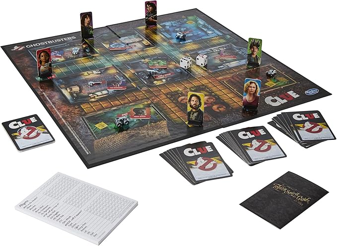 Hasbro Gaming Clue: Ghostbusters Edition Game Cooperative Board Game for Kids Ages 8 and Up Players Can Team Up to Battle Ghosts