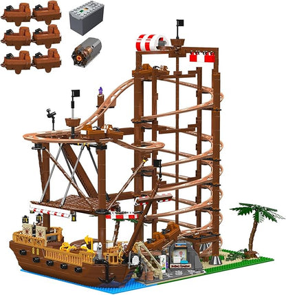 Roller Coaster Building Set Track Model Kit for Teens Boys Son Grandson Nephew Building Lovers. Kids Jigsaw Puzzle Christmas Birthday Gift -2174 Pieces (Double Helix)