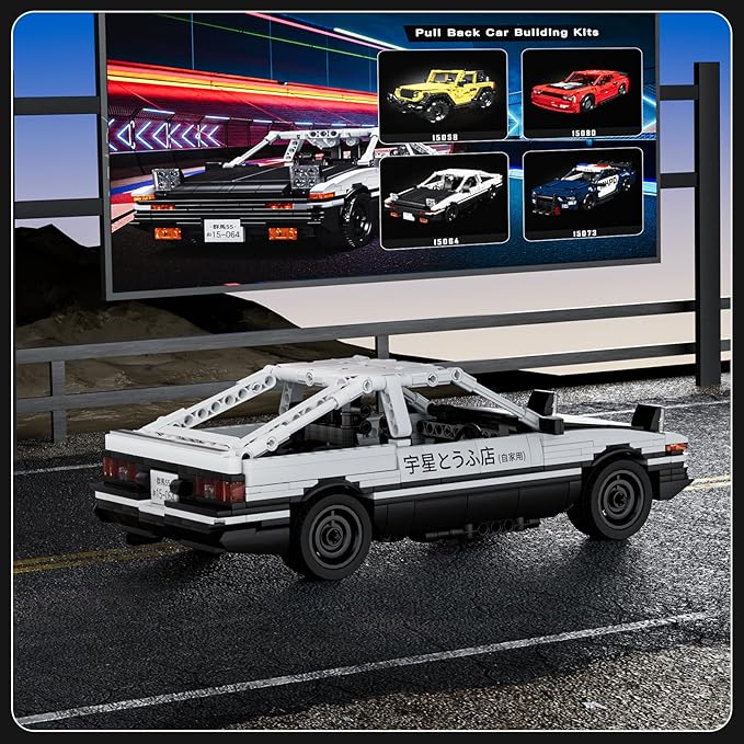 Mould King Race Car Model Kit Pull Back Racing Vehicle Cars Model Building Sets Collectible Speed Champion Car Toys Building Blocks for Adults and Kids 8+