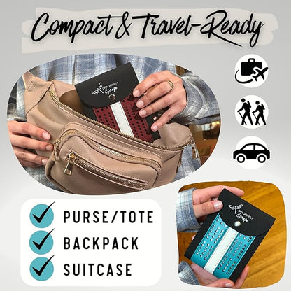Travel Cribbage Game Board | Lightweight Portable Travel Cribbage Board Set | Travel Games for Adults (Wine &amp White)