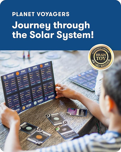 SimplyFun Planet Voyagers - Astronomy Children’s Game - Helps Teach Reading &amp Science Skills - 3rd to 5th Grade Level - 2-5 Players for Ages 8 &amp Up