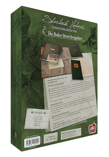Sherlock Holmes Consulting Detective - The Baker Street Irregulars Board Game - Captivating Mystery Game for Kids &amp Adults Ages 14+ 1-8 Players 90 Min Playtime Made by Space Cowboys