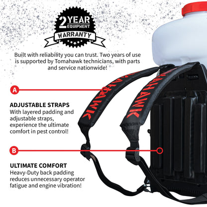 Tomahawk Power 3HP Backpack Mosquito Fogger Leaf Blower 3.7 Gallon Tank Garden Sprayer (Fogger)