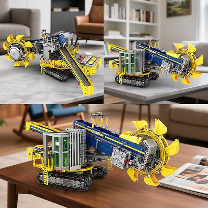 Reobrix Bucket Wheel Excavator Building Blocks Set 22017 Remote Control Construction Vehicle Model Kit for Adult RC Technic Engineering Car Toys Gifts for Boys and Girls 14+ (3970 PCS)