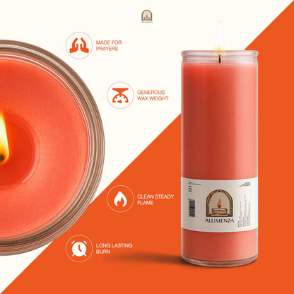 Alumenza 6 Pack Divino Níno Jesus Candle in Glass Jar 90 Hours – Paraffin Wax, Clean Burning Unscented | Large & Tall Devotional Prayer Pillar Candles for Home, Memorial, Rituals