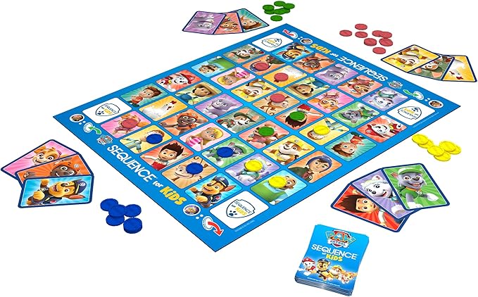 Paw Patrol Sequence for Kids | Easy to Play Matching Game of 4-in-A-Row Featuring Paw Patrol Characters | 2-4 Players Ages 3+