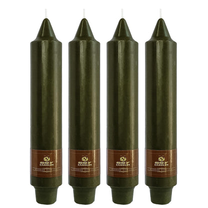 Olive Candles 4 PCS Taper Candle Unscented Tapered 7 inch Smokeless Candlesticks Candles Sticks Gift Idea Table Decor Housewarming Dinner