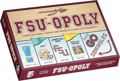 Late for The Sky FSU-Opoly Florida State University Board Game Family Strategy Game for 2–6 Players Ages 8+ Campus Properties Traditional or Fast 1-Hour Play