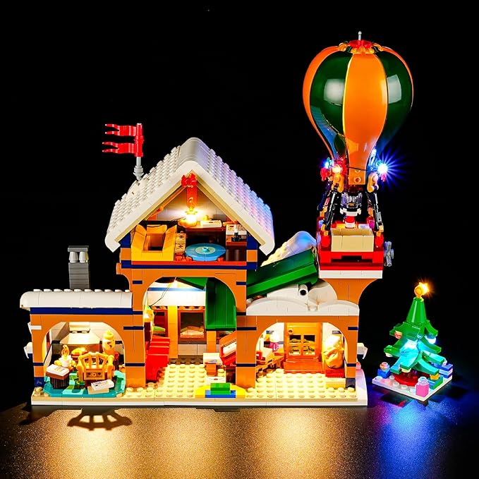 YEABRICKS LED Light for 10339 Icons Santa's Post Office Building Blocks Model (Building Set NOT Included)