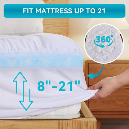 Erdoru Pillow Top 3 Inch Memory Foam Mattress Topper Full, 2 Inch Cooling 5-Zone Gel Memory Foam Plus 1 Inch Down Alternative Pillow Top Mattress Topper, Support for Back Pain