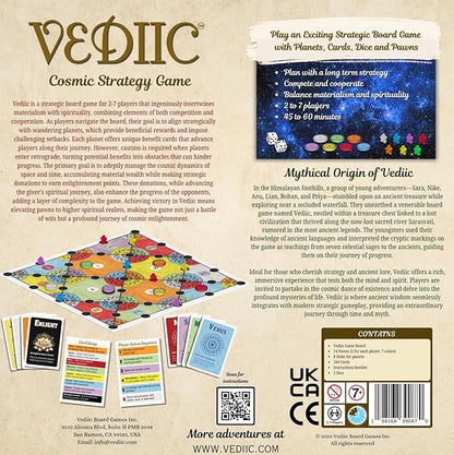 Vedic Board Game - Strategy Board Game for Adults Teens and Family. Embark on a Cosmic Adventure of Planetary Strategy 2 to 7 Players | Vediic