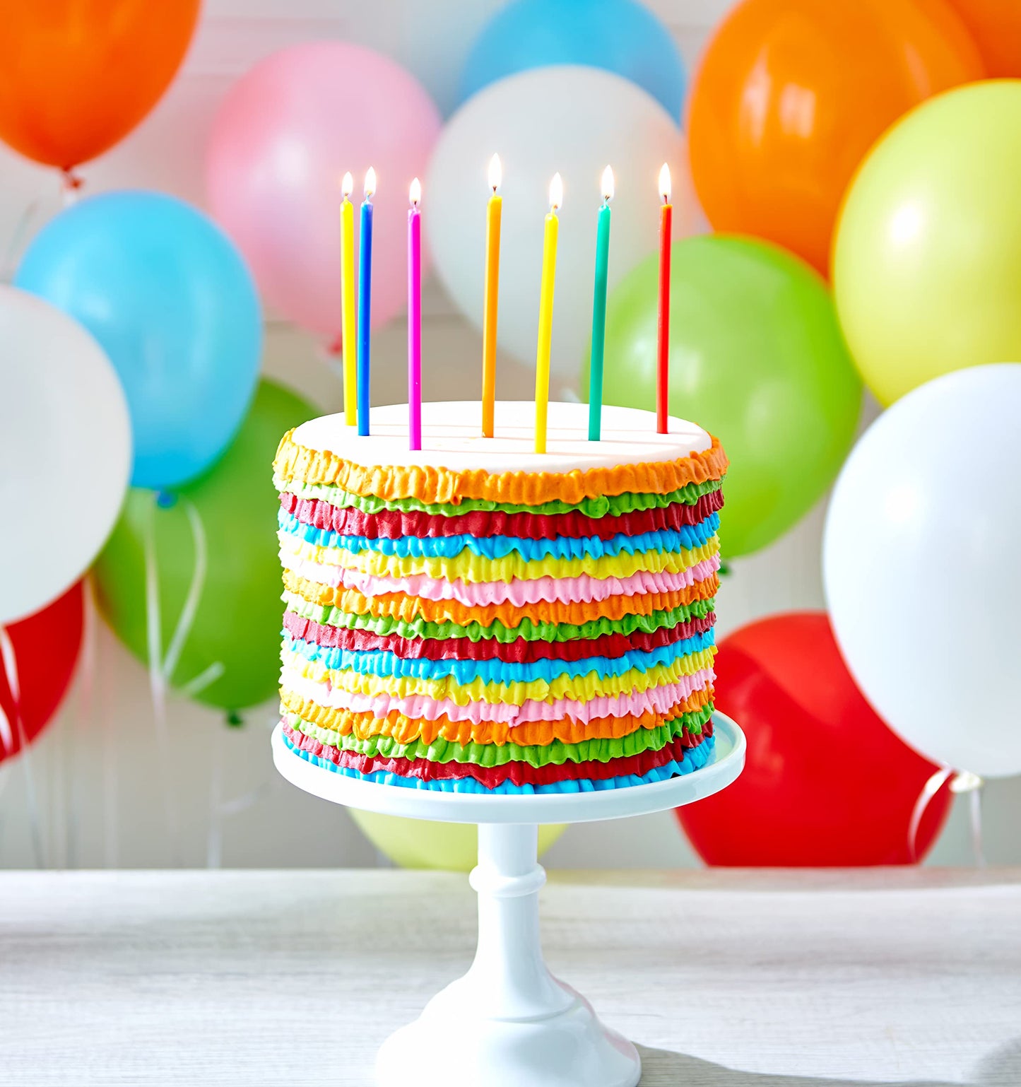 American Greetings Birthday Candles, Long Thin Multicolored (24-Count)