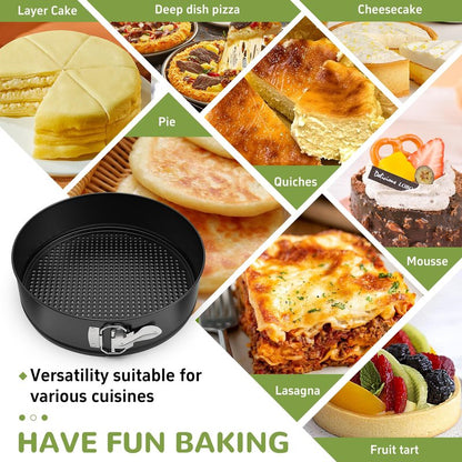 ZeroPone 9 Inch Springform Pan with Removable Bottom, Non-stick Round Spring Form Cake Mold Cheesecake Pan For Baking