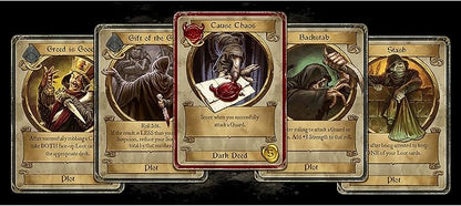 Modiphius Entertainment: Dark Deeds - Strategy Board Game Darkly Humorous Card Game Ages 14+ 2-5 Players 60 Min