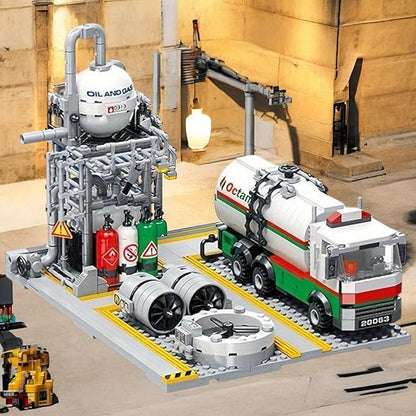 General Jim's Chemical Laboratory and Natural Gas Loading Station - City Modular Building Blocks MOC Bricks Set | Compatible with Lego City Sets and All Major Brands (Natural Gas Loading Station)