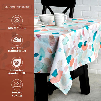 Maison d' Hermine Table Cloth Rectangle Table 100% Cotton 60 x 120 Inches Tablecloth Reusable Decorative for Dining Kitchen Room Farmhouse Home Gifts for Mothers Day Spring Summer - Summer Picnic