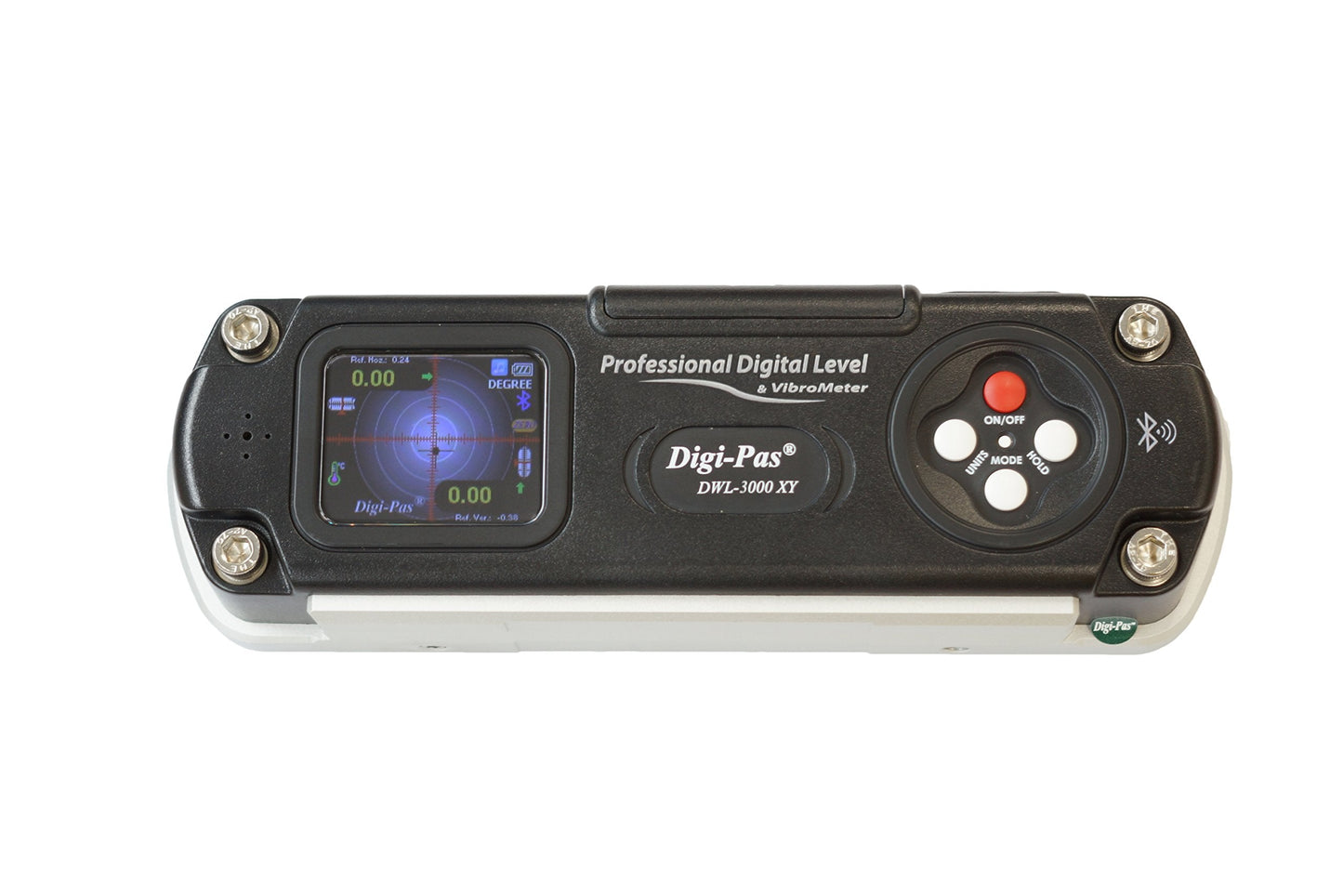 Digi-Pas DWL3000XY-B 2-Axis Digital Machinist Level & Inclinometer with BLUETOOTH, 0.002”/ft (0.2mm/M) 6 Inch , Black