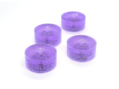 24 Pack Lavender Color Unscented Up to 8 Hour Mineral Oil Based Tea Light Candles for Home and Special Events by The Gel Candle Company™