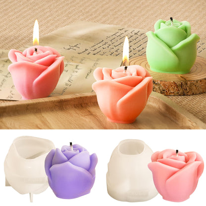 2 Pack Rose & Succulent Silicone Molds for Candle Making & Home Decor