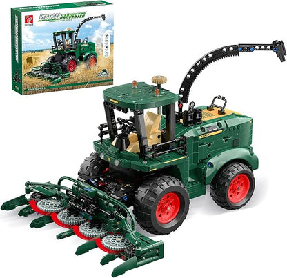 Technic Tractor Building Block Set Farm Truck &amp Harvester Building Toys with Moveable Grain Head Stem Construction Vehicles Model Christmas Birthday Gift for Adults Boys Age 8-12(1162Pcs)