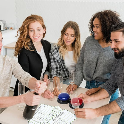 Family Reunion Friendly Feud Game with 2 Answer Buzzers Feud Cards for Game Night Fun Trivia Quiz for Party Groups Team Building(Colorful Family)