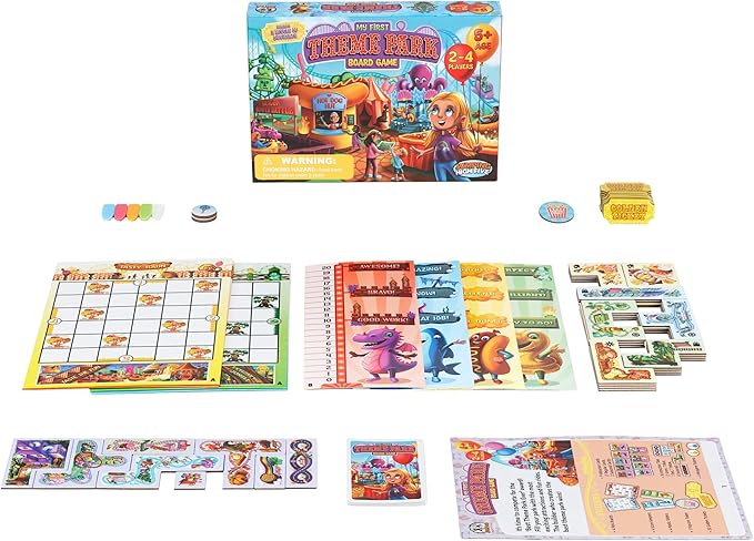 My First Theme Park Board Game for Kids Ages 5+- Build an Amusement Park with Cute Rides &amp Games - Fun Family Tile-Placement Strategy Game - Easy to Learn - Educational Gift for Boys &amp Girls