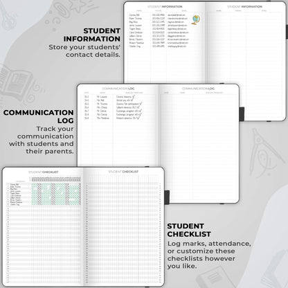 Clever Fox Teacher Planner – School Year Planner with Calendars & Lesson Plans – Teacher Plan Book for Classroom & Homeschool Organization - Undated, 7x10″, Hardcover (Black)