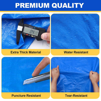 TICONN Mattress Bags for Moving, Heavy Duty Queen Mattress Cover Storage Bag with Full-Around Handle and Adjustable Buckles (Blue, Queen)