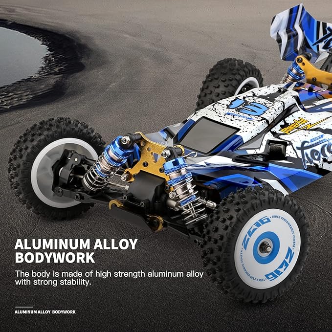 GoolRC WLtoys 124017 V2 Brushless Fast RC Cars 1:12 Scale RC Buggy 4WD 75KM/H High Speed Remote Control Car 2.4GHz All Terrain Off-Road Racing Drift Car with Metal Chassis for Adults