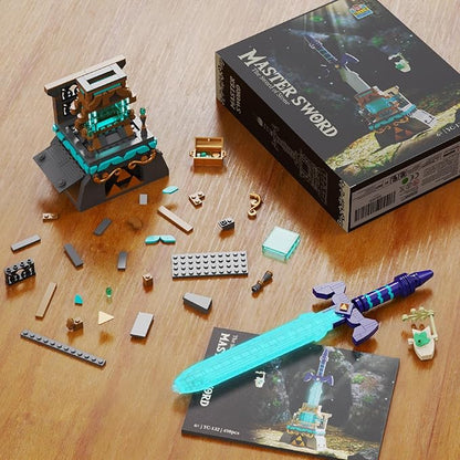 BOTW The Master Sword Glowing Building Block SetSword Toy Set for Adults Boy Fans Kids Ages 6-12 Year Old（498PCS)