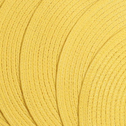 SHACOS Round Braided Placemats Set of 4 Washable Kitchen Table Place Mats Doilies Table Mats for Home Wedding Party Dining Table Decor (Yellow, 4)