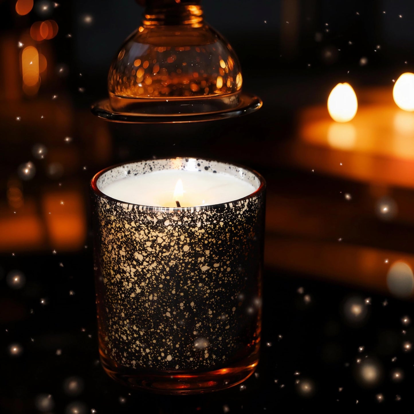 SHOWIN 10 OZ Thick Candle Jars for Making Candles 15 Pcs, Empty Jars with Wood Lids for Candle Making, Sample Container, Gold