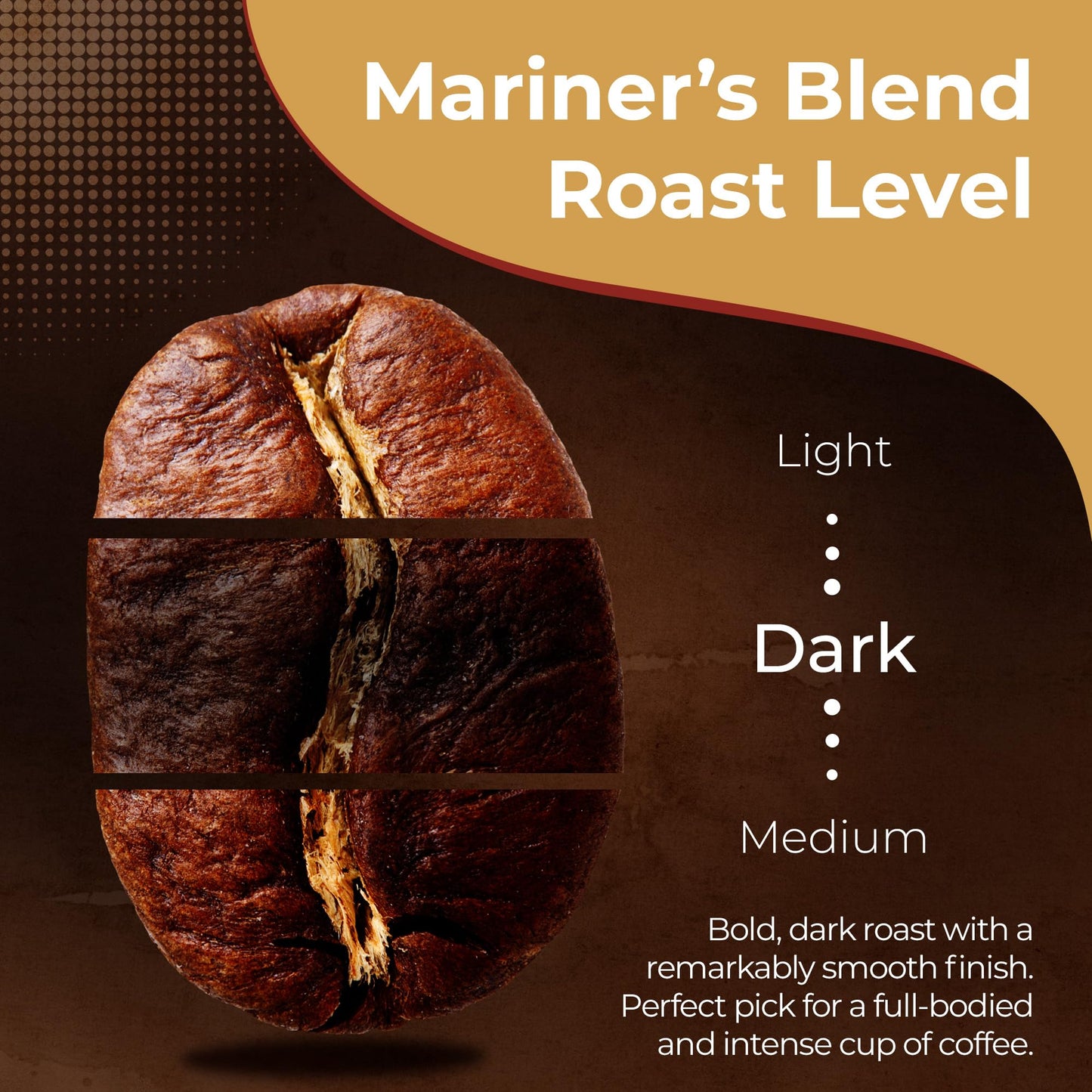 Warpath Coffee Dark Roast Whole Bean Coffee, Mariner's Blend, High Caffeine, Extra Strong Roasted 100% Arabica Coffee Beans Whole, Rich Aroma, Full-Bodied Intense Cup, Created by Navy SEALs, 12oz