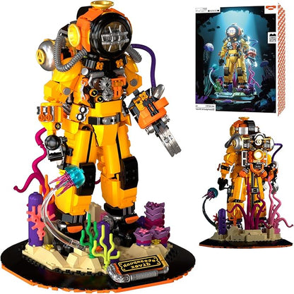 Building Toys Set Steampunk Diver Buildings Blocks for Adults Teens 14+ Creative Model Building Kits Birthday Home Office Decoration 1287PCS