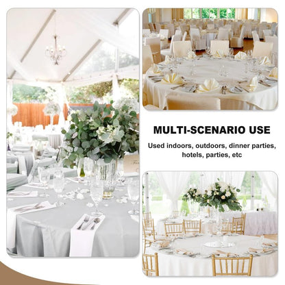 Fitable 6 Pack White Round Table Clothes - 70 Inches in Diameter - Stain Resistant and Washable Tablecloths, Polyester Fabric Table Covers for Wedding, Party, Banquet, Gathering