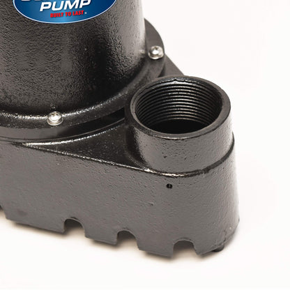 SUPERIOR PUMP 92331 High-Capacity Cast Iron Sump Pump with Tethered Float Switch, 1/3 HP