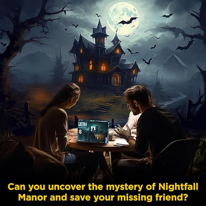 EXIT: Nightfall Manor (with Jigsaw Puzzles) | EXIT: The Game – A Kosmos Game | Family-Friendly Jigsaw Puzzle-Based at-Home Escape Room Experience | Collaborative Game | for 1 to 4 Players Ages 10+