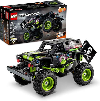 LEGO Technic Monster Jam Grave Digger 42118 Set - Truck Toy to Off-Road Buggy Pull-Back Motor Vehicle Building and Learning Playset Gift for Grandchildren or Any Monster Truck Fans Ages 7 and Up