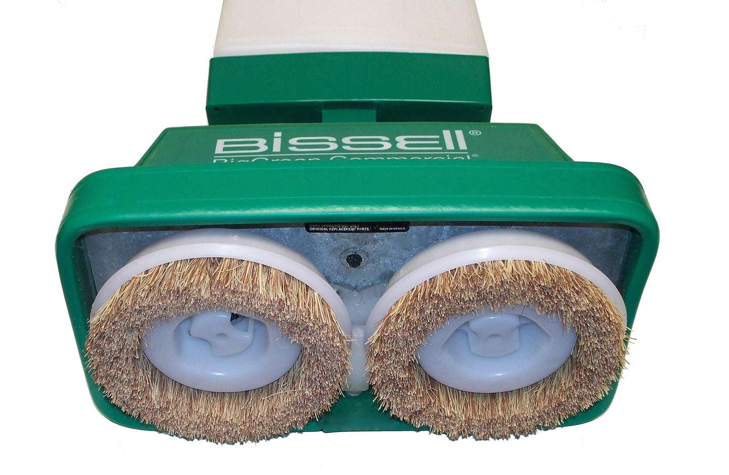 Bissell BigGreen BGFS5000 Portable Two Brush Floor Scrubber & Polisher, Polypropylene, 13"" W x 7"" D x 44"" H, White & Green