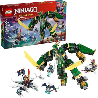 LEGO NINJAGO Lloyd's Jet Mech Building Toy - Model Building Kit for Boys &amp Girls Ages 9+ - Transforming Playset for Kids W/ 5 Ninja Toy Minifigures - Dragons Rising Gift Idea for Birthdays - 7184