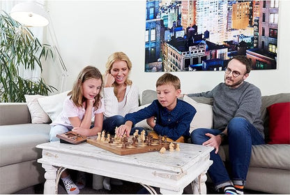 Millennium Chess Classics Exclusive - Electronic Chess Board Set - Chess Teacher &amp Trainer - Auto Sensing Light Up Squares - Smart AI Chess Board for Enhanced Gameplay - Real Wood Hand-Carved Piec