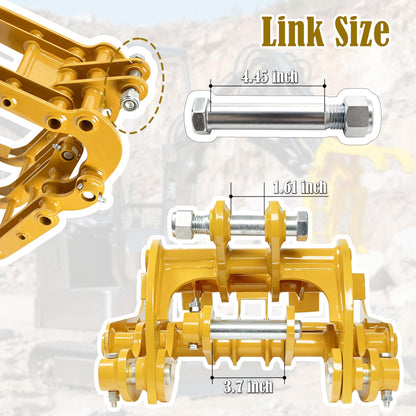 Upgrade Excavator Grapple Attachment for 0.8-1.8 Ton Mini Excavators, Wood Log Grapple with 2 Pins, 3.54in Span & 0.98in Hole, Excavator Grabber for Land Clearing, Logs, Rock, Scrap Handling