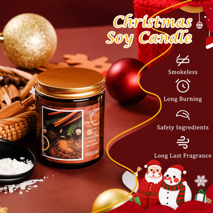 Christmas Tree Candle - Christmas Scented Candle, Aromatherapy Jar Candle for Home - Xmas Holiday Gifts for Women and Men, Soy Wax Candle for Home Scented, Cozy Winter Decoration, 7 oz