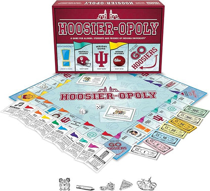 Late for The Sky Indiana University IU-Opoly Campus Edition Family Board Game 2–6 Players College-Themed Property Trading with Tokens &amp Landmarks Great Gift for Students and Alumni