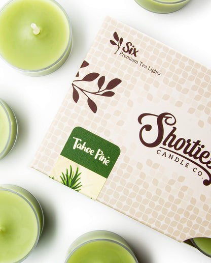 Tahoe Pine Premium Tealight Candles Multi Pack - Highly Scented with Essential & Natural Oils - 12 Green Tea Lights - Beautiful Candlelight - Made in the USA - Fresh & Clean Collection