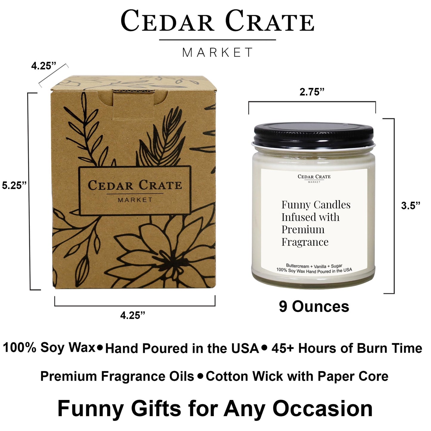 Cedar Crate Market Funny Candle, House Warming Gifts New Home, Housewarming Gifts for Women, Men, Couple, New Homeowner - First Apartment Essentials - Long Distance Friendship - Handmade in USA
